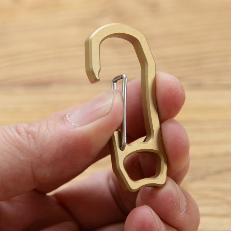 Vintage Bronze Keyring with Spring Climbing Clip
