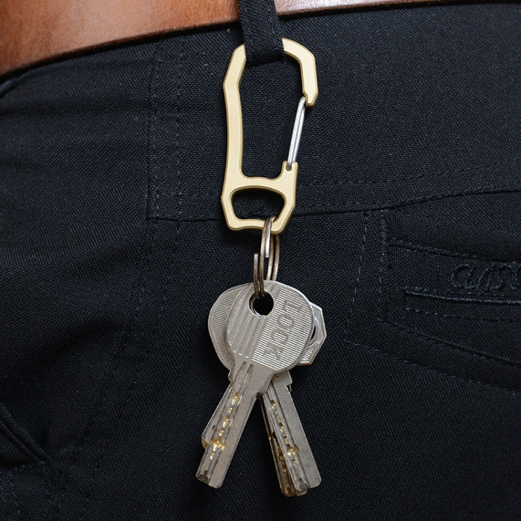 Vintage Bronze Keyring with Spring Climbing Clip