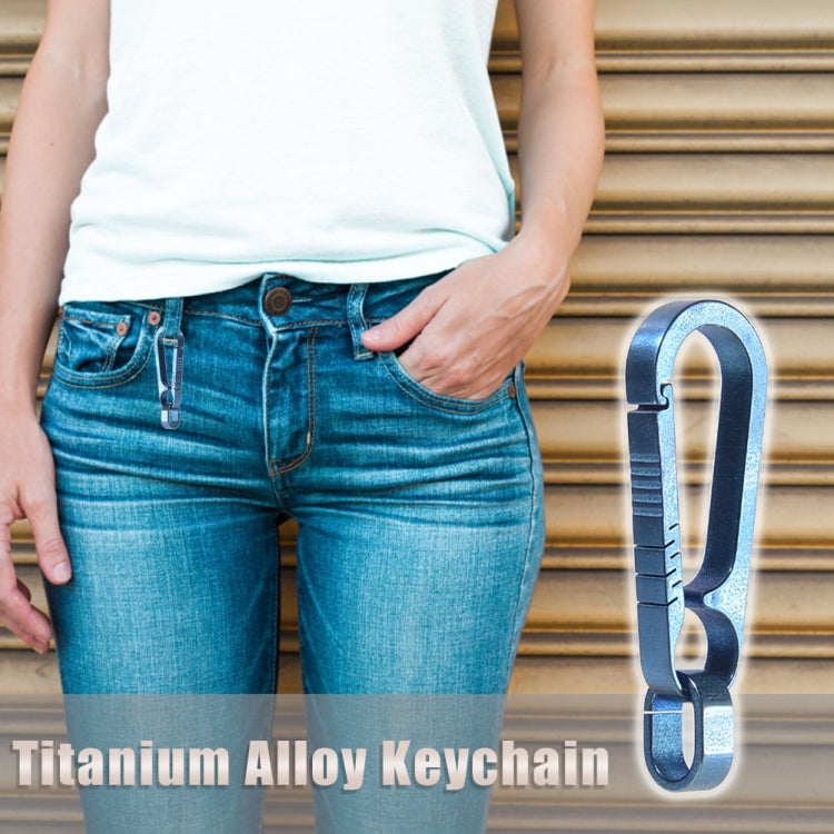 Titanium Alloy Keychain for Men - Lightweight Car Key Holder with Waist Clip