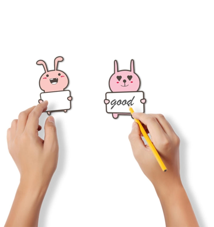 10 Sheets Cute Animal Name Stickers 15 Designs Blank Word Stickers for Kids