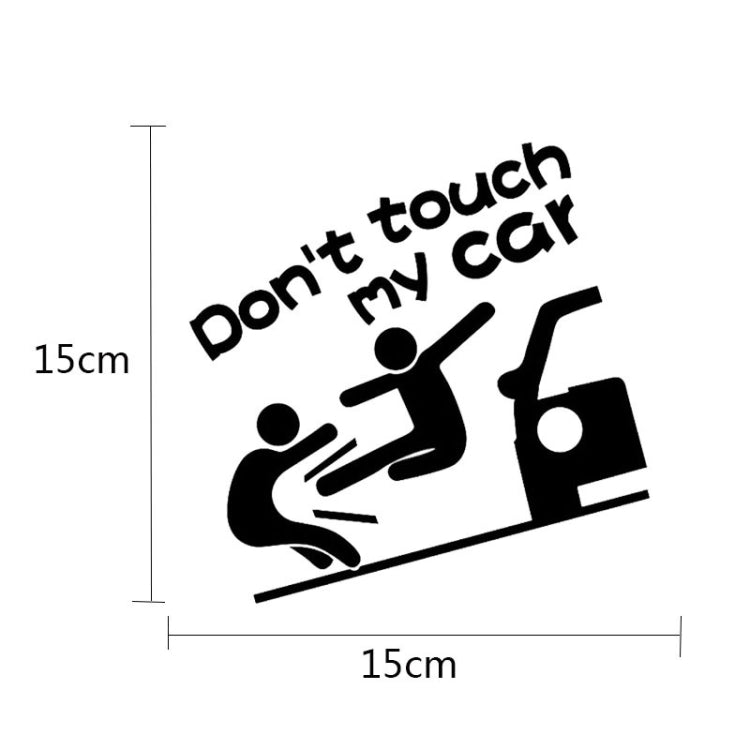 10PCS Reflective Funny Text Do Not Touch My Car Car Sticker