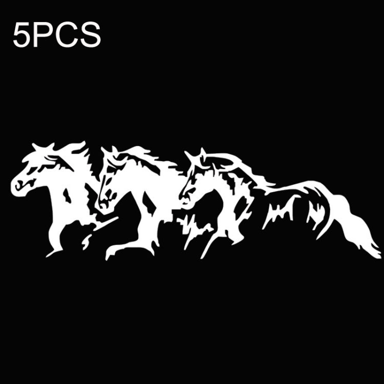 5PCS FGM-002 Carving Reflective Stickers Galloping Horse Car Body Sticker