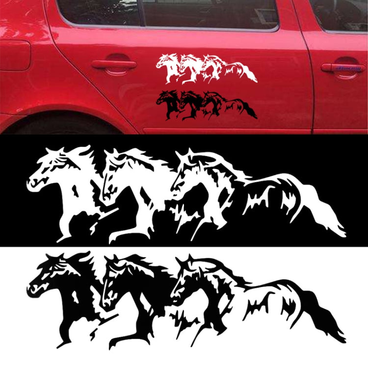 5PCS FGM-002 Carving Reflective Stickers Galloping Horse Car Body Sticker