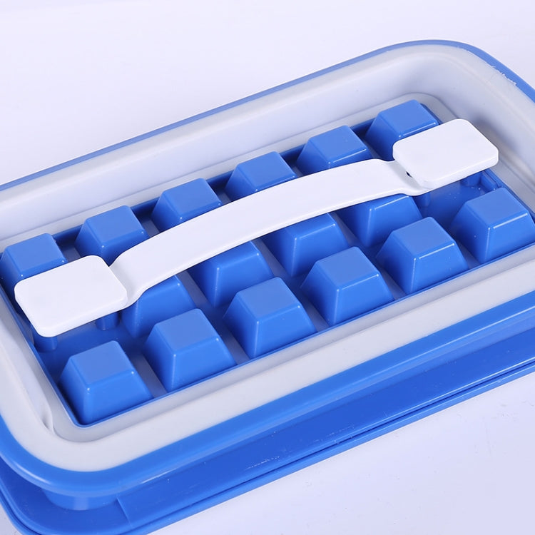 Folding Ice Tray Home Curling Storage Box Ice Cube Mold,Style: