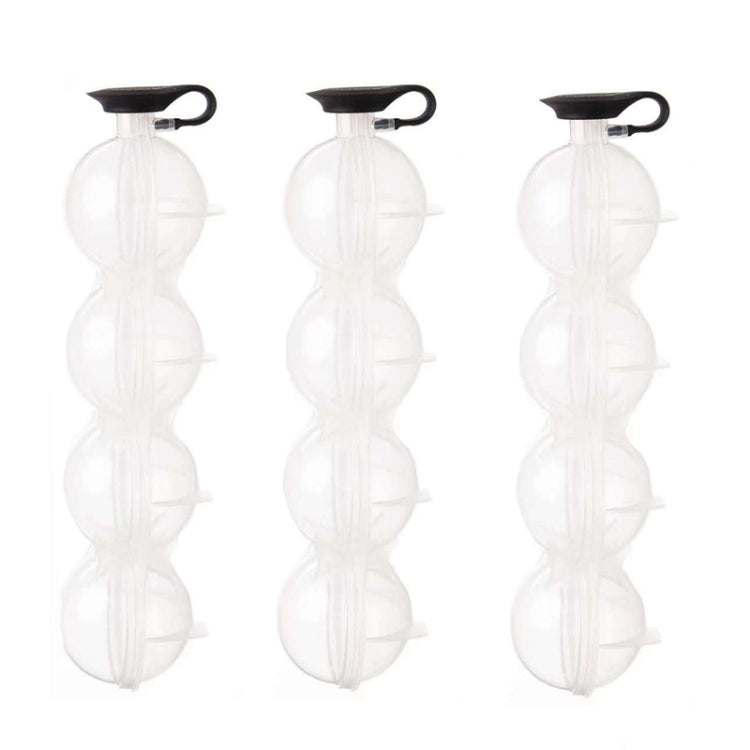 3 PCS Four -Hole Ice Hockey Model Ice Cube Maker Round Ice Ball