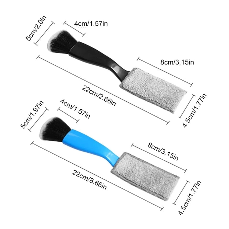 D-4527 Car Dust Cleaning Double-hended Soft Bristle Detail Brush