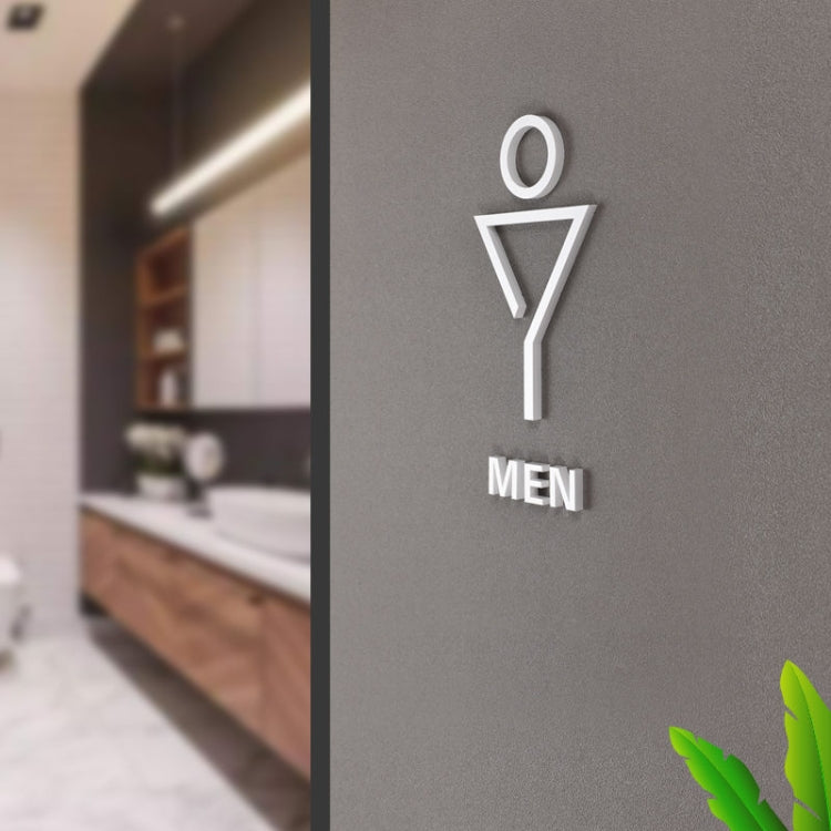 19 x 14cm Personalized Restroom Sign WC Sign Toilet Sign,Style: