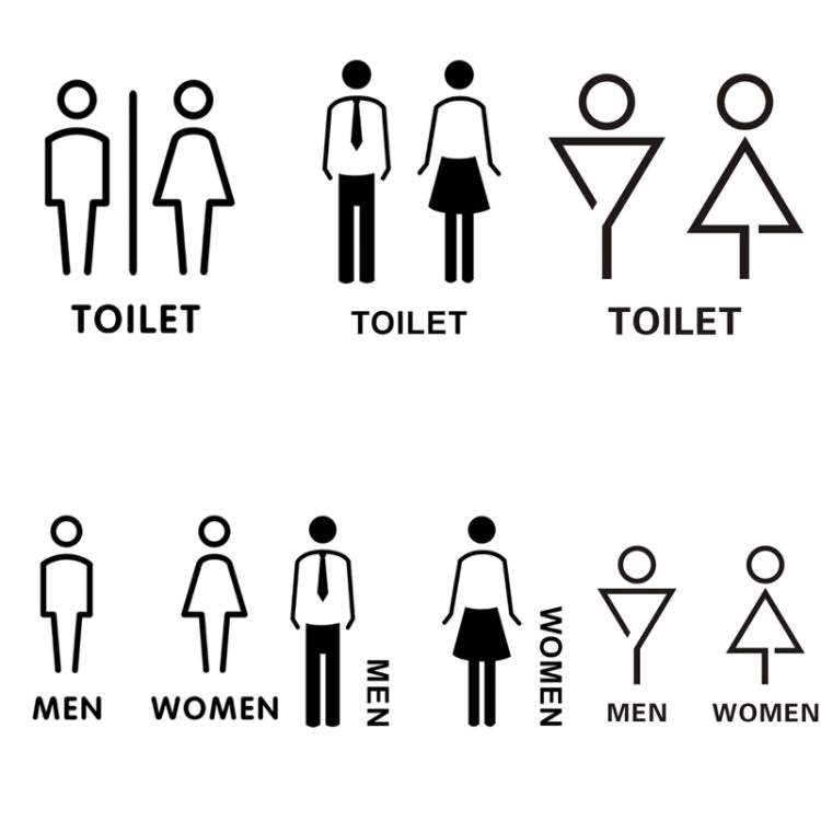 19 x 14cm Personalized Restroom Sign WC Sign Toilet Sign,Style:
