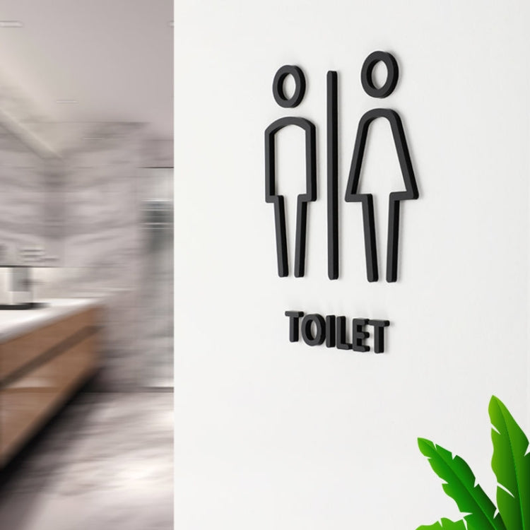 19 x 14cm Personalized Restroom Sign WC Sign Toilet Sign,Style: