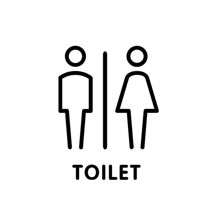 19 x 14cm Personalized Restroom Sign WC Sign Toilet Sign,Style: