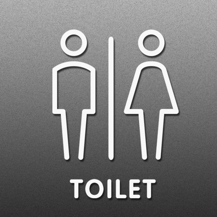 19 x 14cm Personalized Restroom Sign WC Sign Toilet Sign,Style: