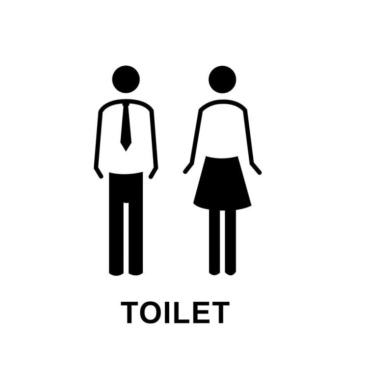 19 x 14cm Personalized Restroom Sign WC Sign Toilet Sign,Style: