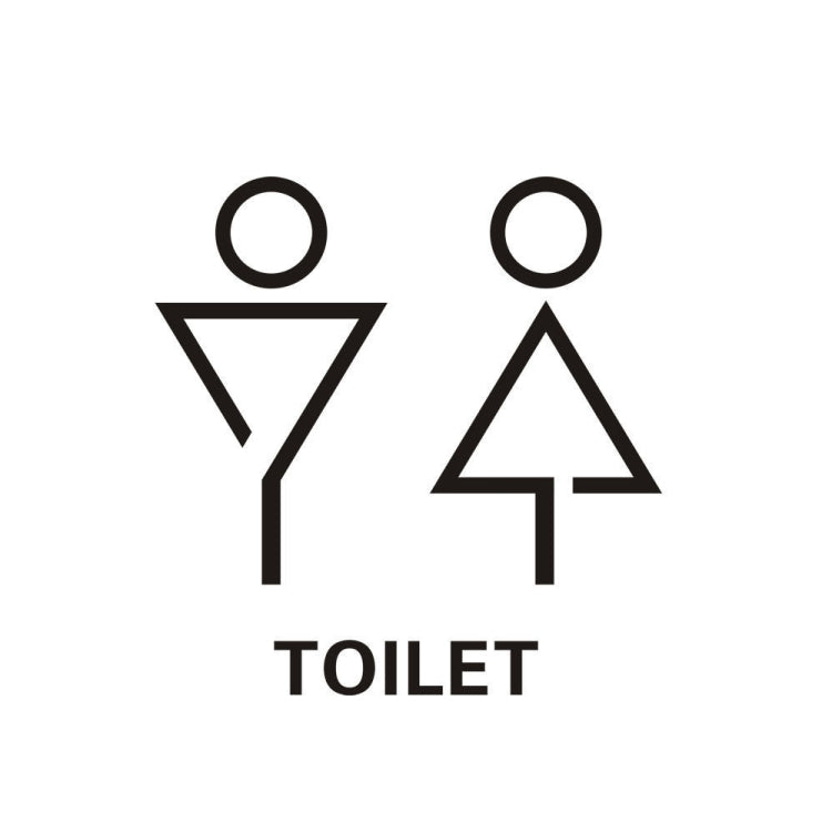 19 x 14cm Personalized Restroom Sign WC Sign Toilet Sign,Style: