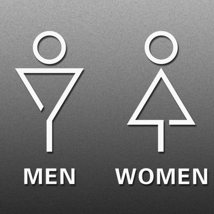 19 x 14cm Personalized Restroom Sign WC Sign Toilet Sign,Style: