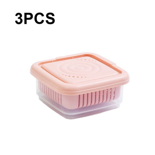 3 PCS Can Be Separated and Drained Fresh Keeping Box