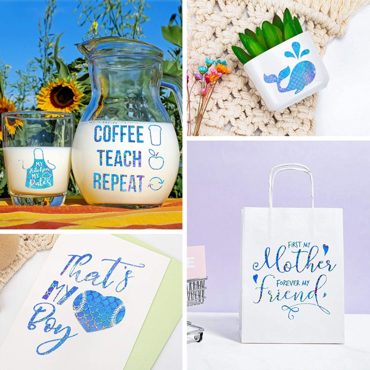 Gradient Self Adhesive Vinyl DIY Graphics for Home Window Decal Decor, White Leopard Print 30.5cm x 50cm, White Leopard Print 30.5cm x 100cm, Blue Leopard Print 30.5cm x 50cm, Blue Leopard Print 30.5cm x 100cm, Colored  Leopard Print 30.5cm x 50cm