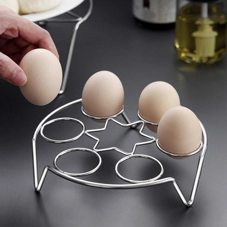 2 PCS Kitchen Stainless Steel Steamed Egg Rack, Style: