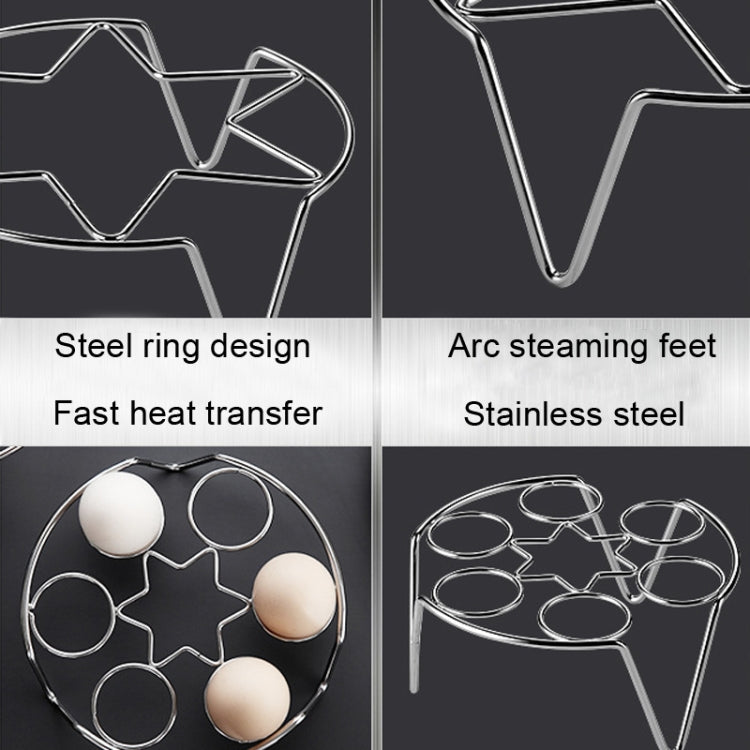 2 PCS Kitchen Stainless Steel Steamed Egg Rack, Style: