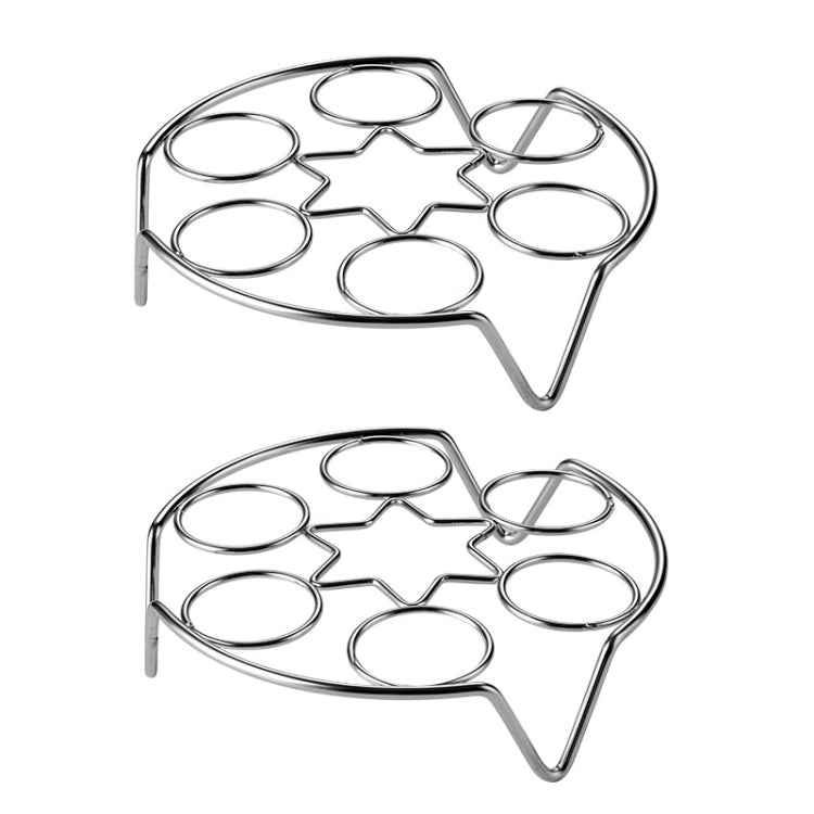 2 PCS Kitchen Stainless Steel Steamed Egg Rack, Style: