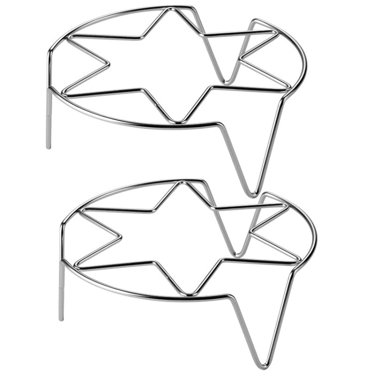 2 PCS Kitchen Stainless Steel Steamed Egg Rack, Style: