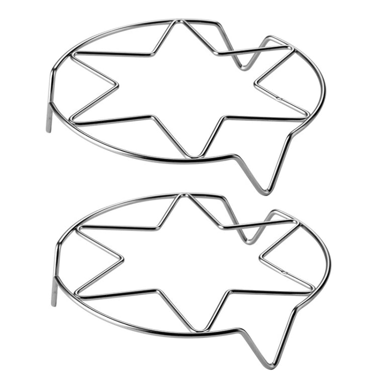 2 PCS Kitchen Stainless Steel Steamed Egg Rack, Style: