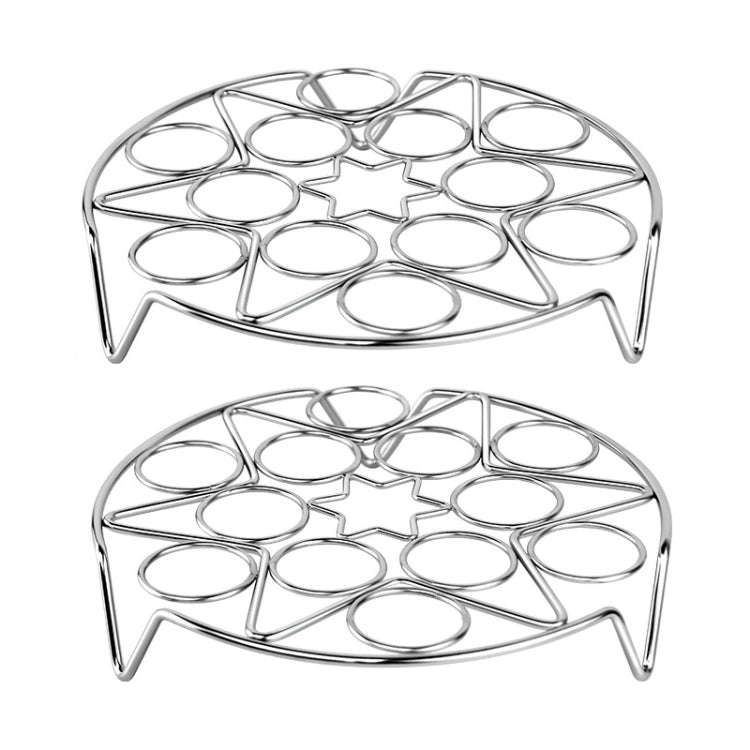 2 PCS Kitchen Stainless Steel Steamed Egg Rack, Style: