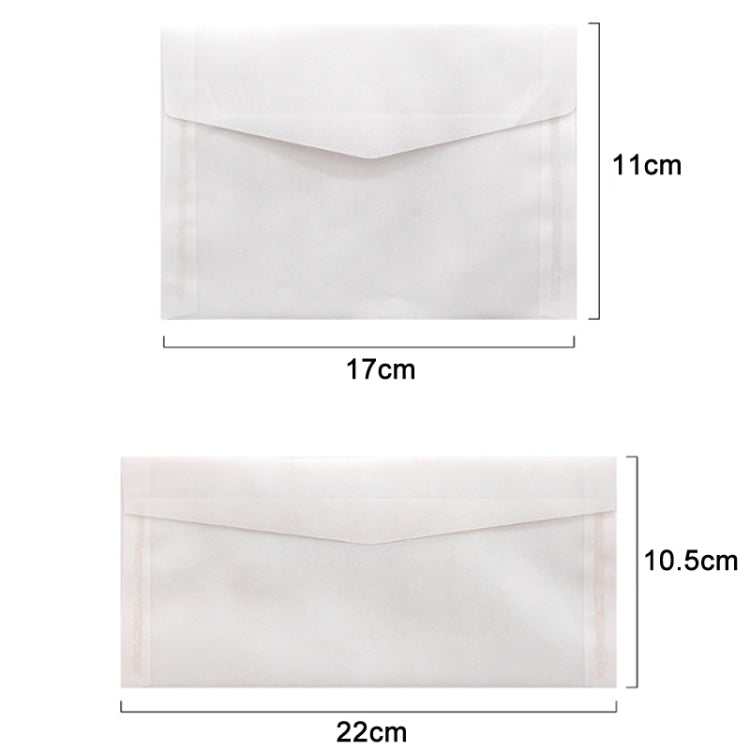 3 PCS Vintage Translucent Lacquer Sulfuric Paper Envelope