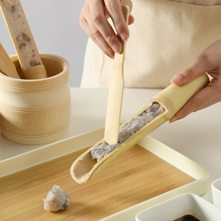 Shrimp Slip Spoon Bamboo Tube Hot Pot Restaurant Plate, Size: