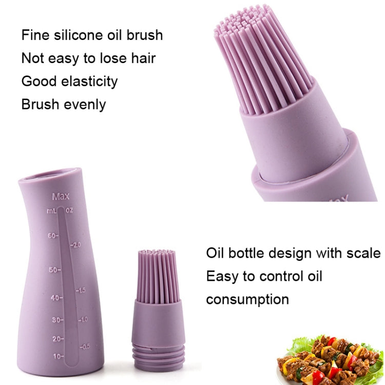 4 PCS Silicone Crooked Barbecue Oil Bottle Brush With Scale