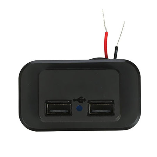 3.1A Punch-Free Automatic Spring Cover RV Bus Modified Car Charger Dual USB Car Charger, 3.1A