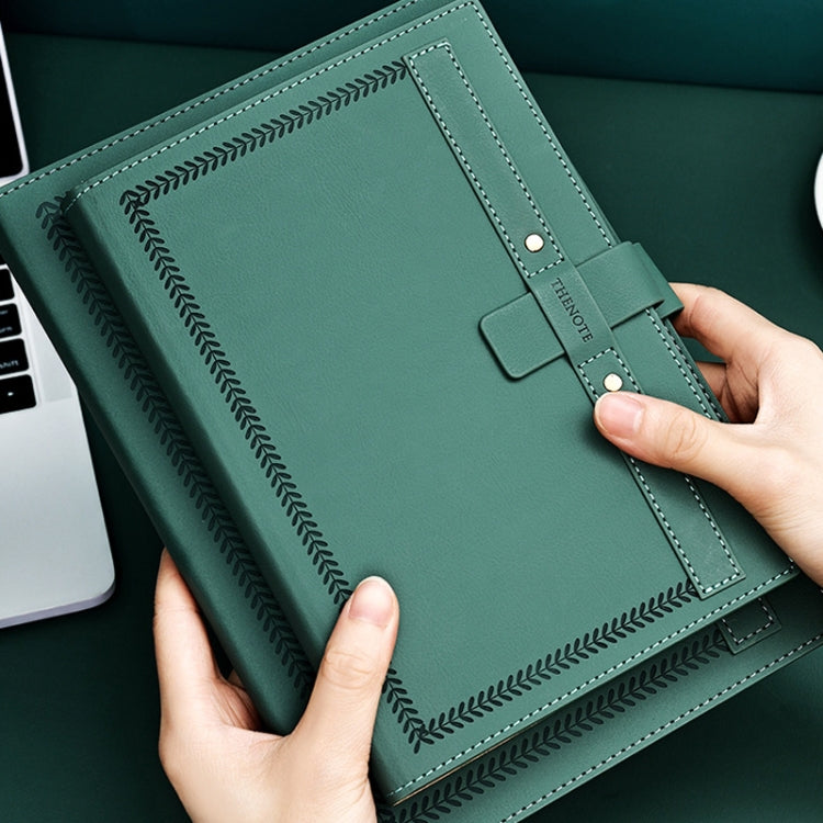 PU Leather Matte Cover Embossed Insert Buckle Notebook