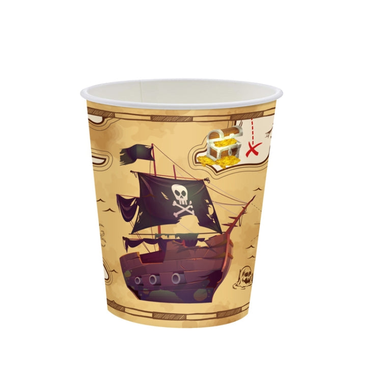 Pirate Treasure Hunt Themed Disposable Tablecloth Paper Plate Party Supplies Set