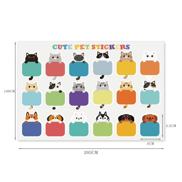 12 PCS  Cute Cat Name Stickers Waterproof Children Stationery Stickers