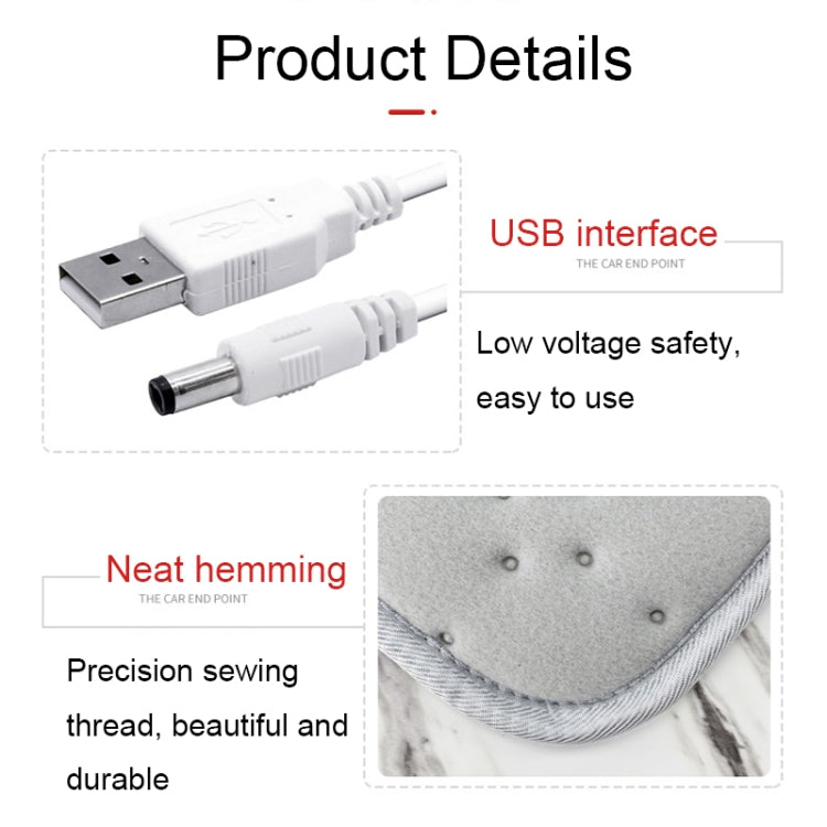 5V USB Heated Car Seat Cushion with Timer and Adjustable Temperature