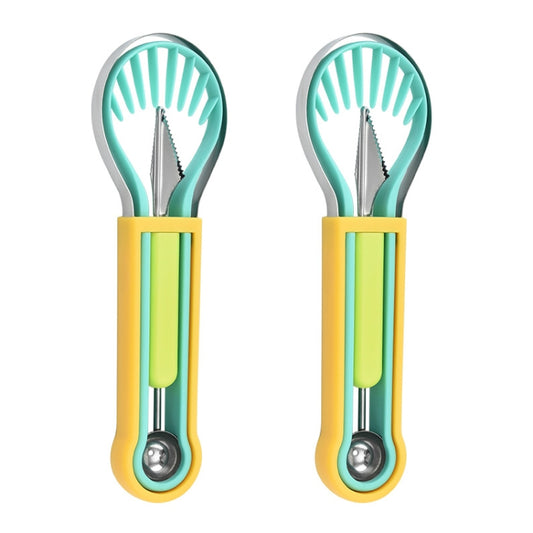 2 PCS 3 In 1 Fruit Digger Fruit Platter Carving Knife