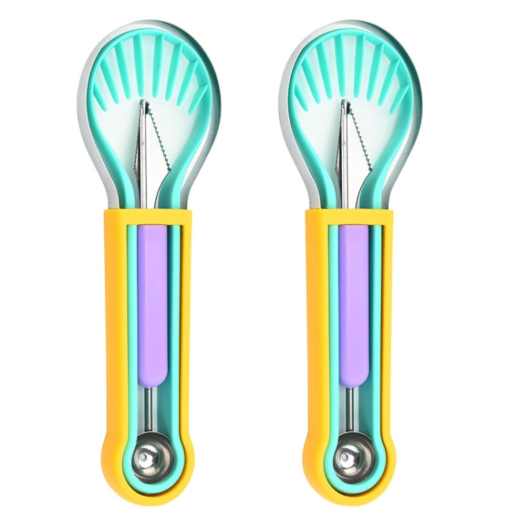 2 PCS 3 In 1 Fruit Digger Fruit Platter Carving Knife