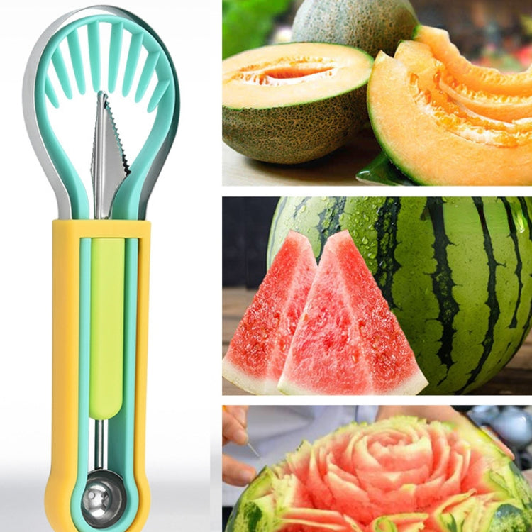 2 PCS 3 In 1 Fruit Digger Fruit Platter Carving Knife