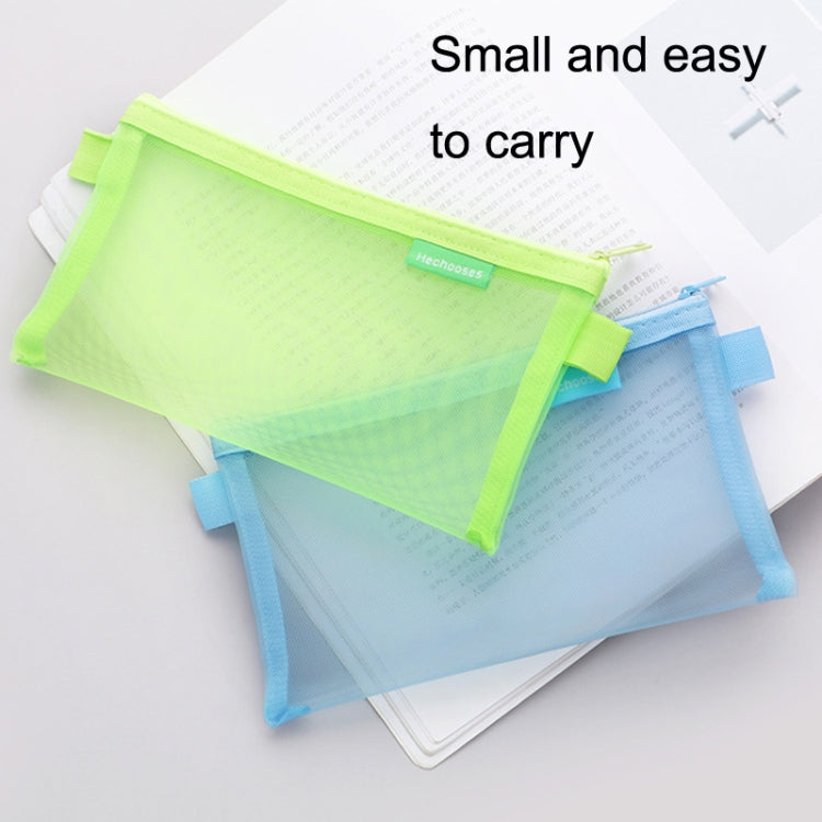 Hechooses D033 Transparent Mesh Exam Portable Pen Bag, Style: