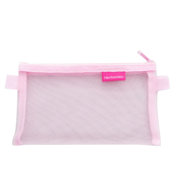 Hechooses D033 Transparent Mesh Exam Portable Pen Bag, Style: