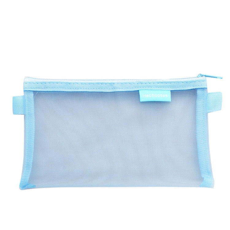 Hechooses D033 Transparent Mesh Exam Portable Pen Bag, Style:
