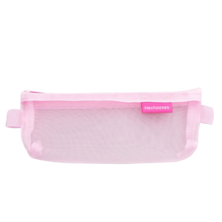 Hechooses D033 Transparent Mesh Exam Portable Pen Bag, Style: