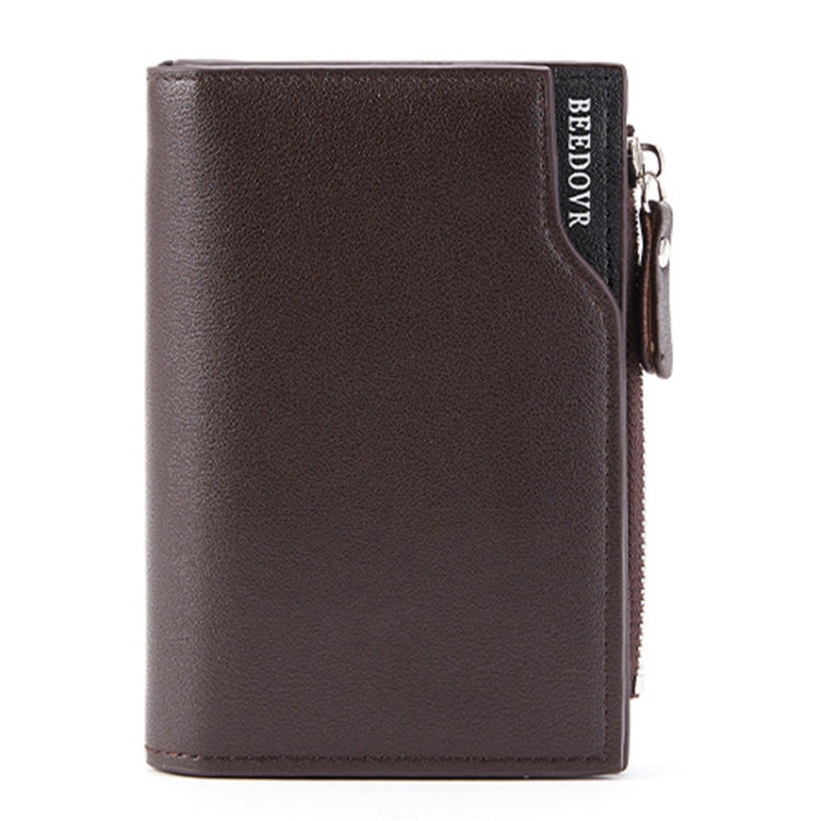 BEEDOVR 9902 Men Short Wallet Multi-card Zipper ID Bag