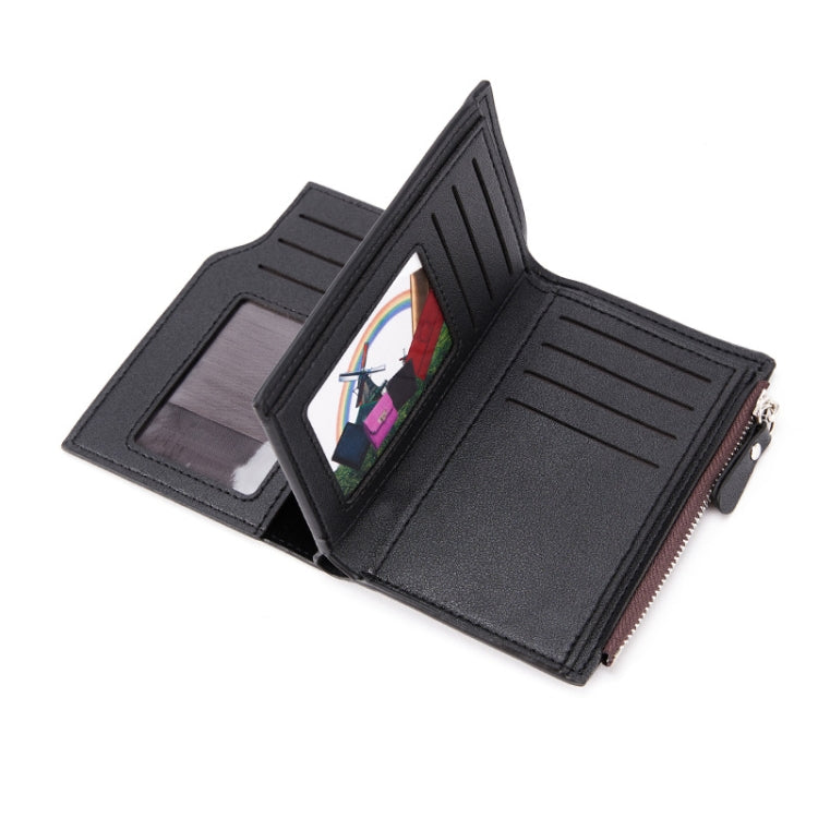 BEEDOVR 9902 Men Short Wallet Multi-card Zipper ID Bag