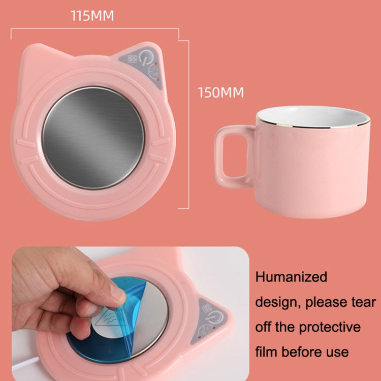 Automatic Heating Warm Coaster Hot Milk Coffee Cup Timed Thermos Cup Mat, US Plug
