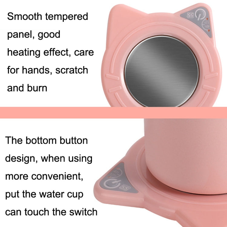 Automatic Heating Warm Coaster Hot Milk Coffee Cup Timed Thermos Cup Mat, US Plug