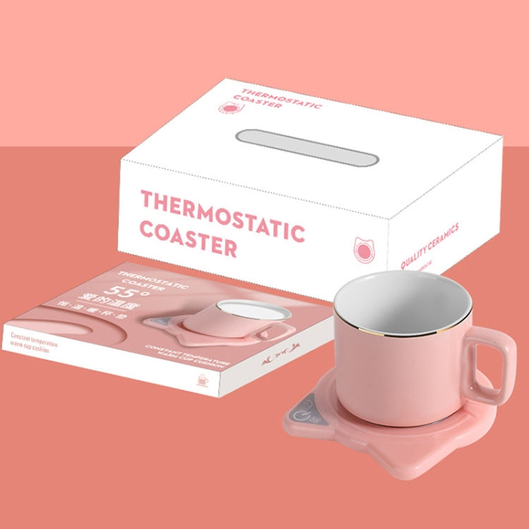 Automatic Heating Warm Coaster Hot Milk Coffee Cup Timed Thermos Cup Mat, US Plug