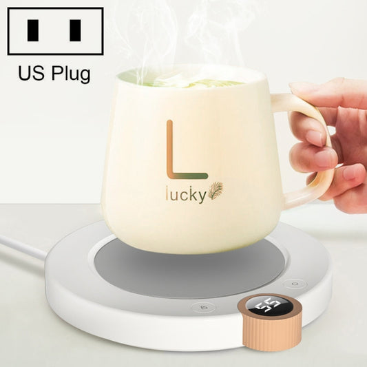 220V Home Thermostatic Coaster Timing Digital Display Warm Coaster, US Plug