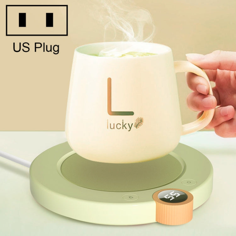 220V Home Thermostatic Coaster Timing Digital Display Warm Coaster, US Plug
