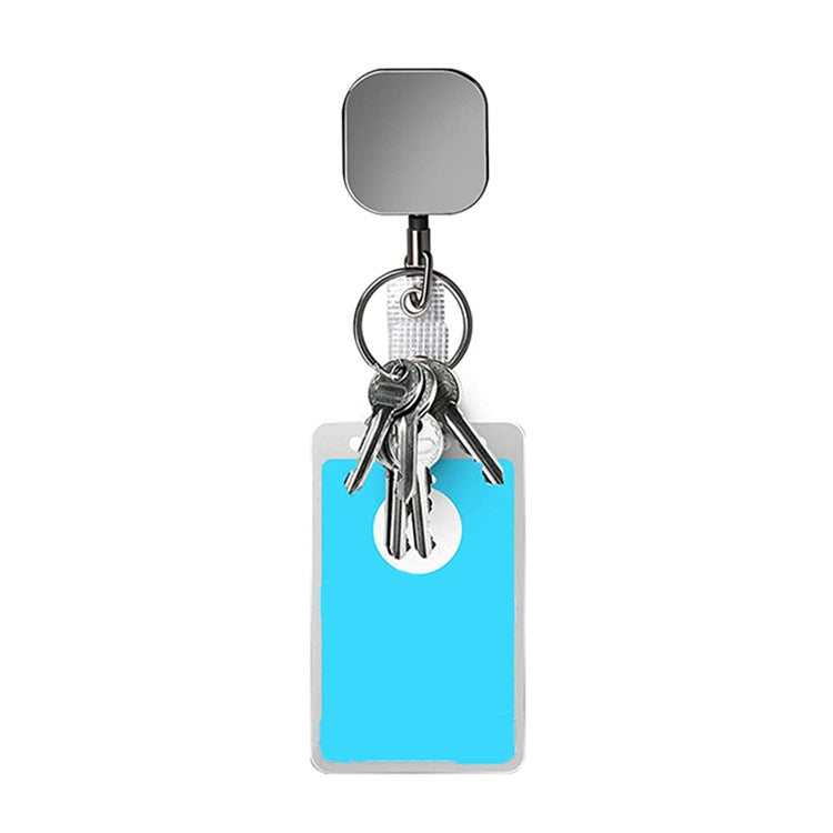 Stylish 4cm Electroplated Metal Square Expansion Keyring with Durable Rope