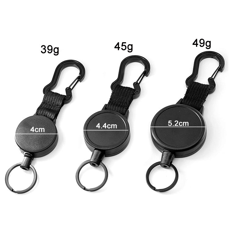 Gourd-Shaped Retractable Keyring with High Elastic Steel Wire - Durable and Stylish